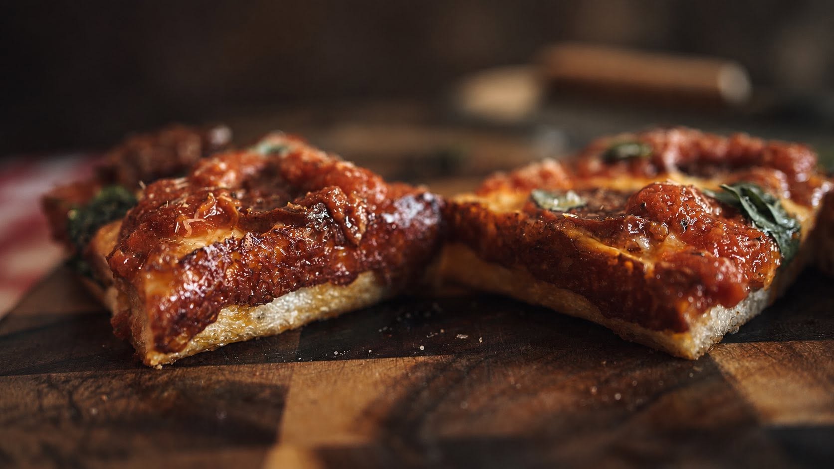 HOLLABACK GIRL Detroit-style pan pizza